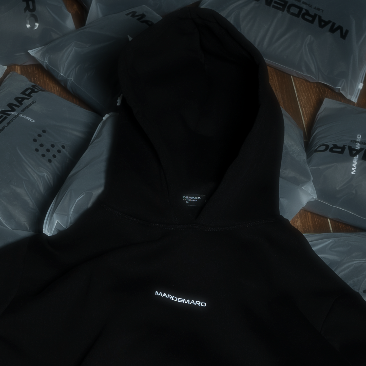 MARDEMARO OVERSIZE BLACK HOODIE